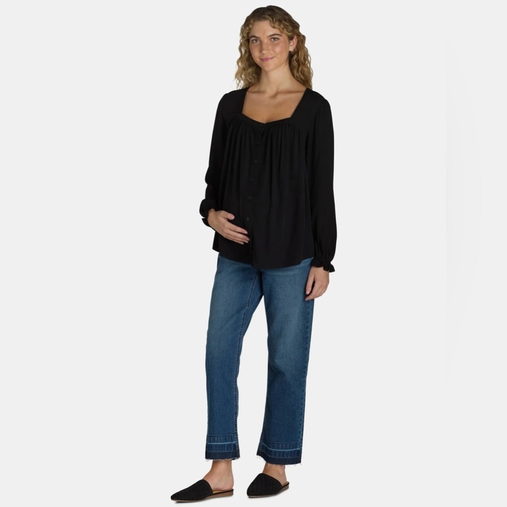Time and Tru Black Maternity Top